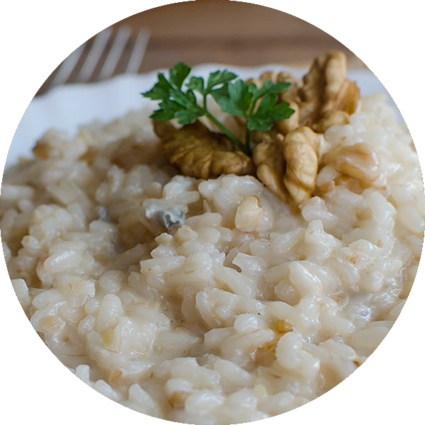 risotto gorgonzola e walnut